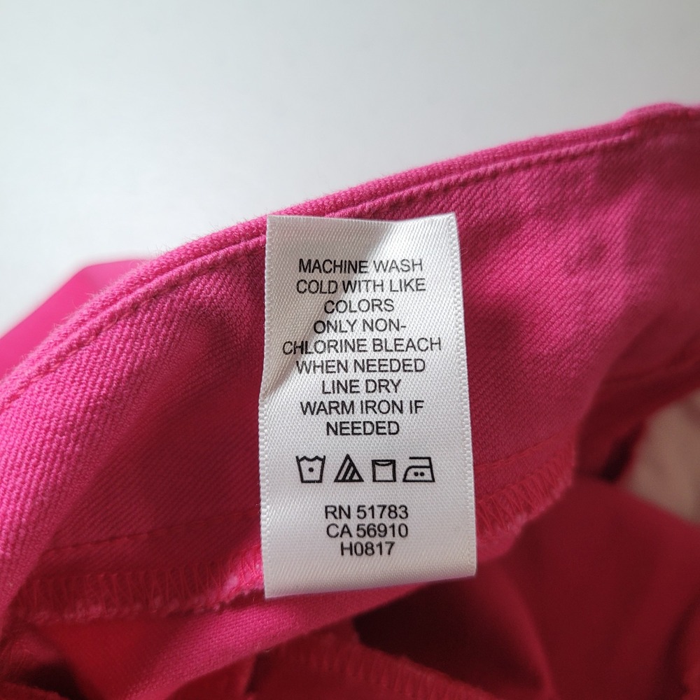 Maurices Womens Pink Cotton Spandex Ankle Skinny Pants Size 11 12 Regular - Picture 2 of 8